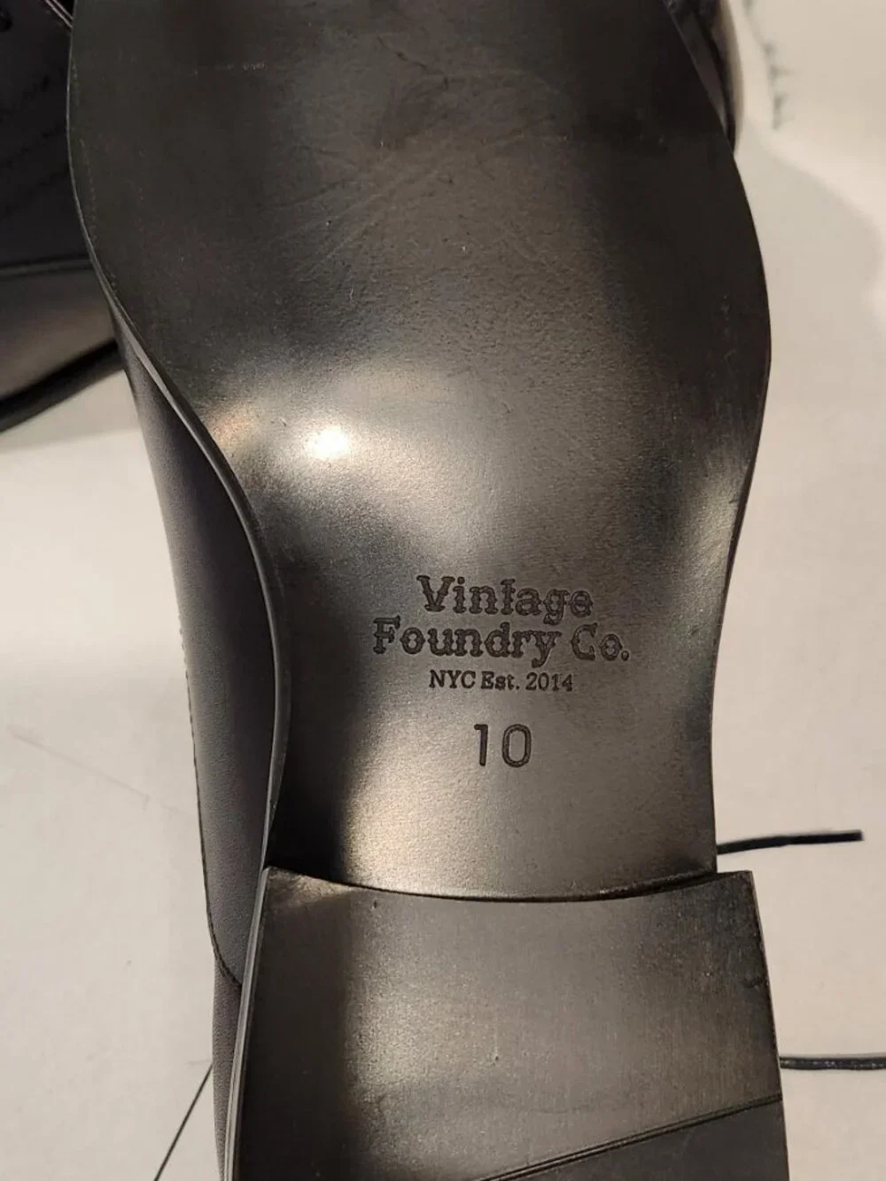 Vintage Foundry Co. Leather Dress Oxford Shoes Size 10 Black - BRAND NEW